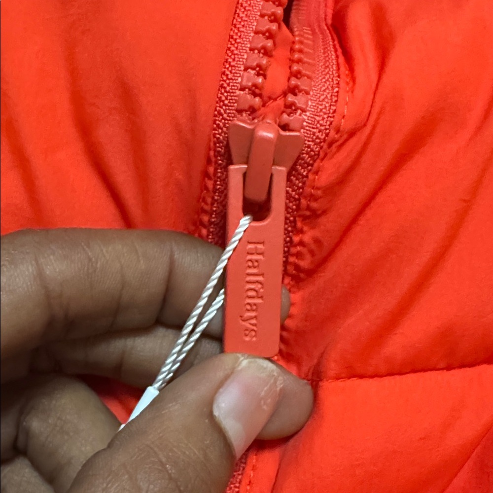 NWT HALFDAYS NELLI lE packable Quilted Orange Jacket - Medium - Picture 11 of 16